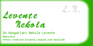 levente nekola business card